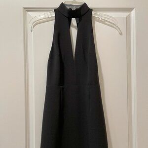 Collared Black Evening Dress - Express (Size 0)